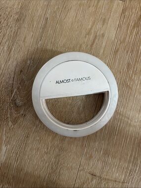 Almost Famous White Clip-On Ring Light for Phones